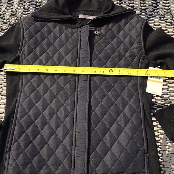 NWT Liz Claiborne Nylon Quilted Black Zip Front Jacket Size Small - Picture 13 of 14